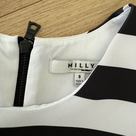 Milly black and white striped dress with lemons - Picture 3 of 3